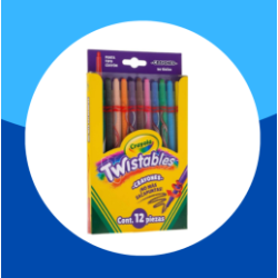CRAYONES TWISTABLES CRAYOLA 12CLS
