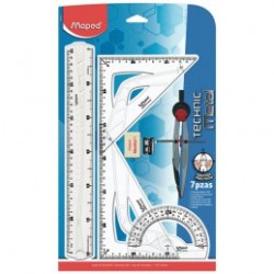 JUEGO GEOMETRIA PREMIUM TECHNIC METAL 7PZ