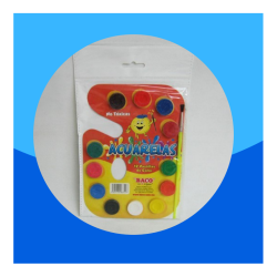 ACUARELAS BACO PALETA DE CARTON 12 COLORES