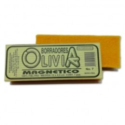 BORRADOR PARA PIZARRON OLIVIA No 7 MAGNETICO AMARILLO