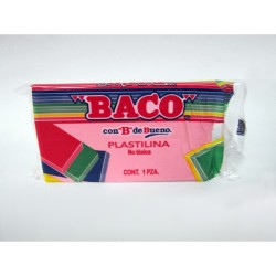 PLASTILINA MARQUETA BACO 140GRS ROSA