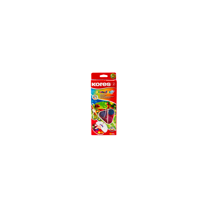 ACUARELAS KORES SET C/12CLS Y PINCEL