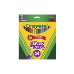 COLORES CRAYOLA DE MADERA 24 PIEZAS LARGOS