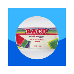 PLASTILINA MARQUETA BACO 140GRS BLANCO