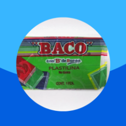 PLASTILINA MARQUETA BACO 140GRS VERDE CLARO