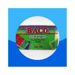 PLASTILINA MARQUETA BACO 140GRS VERDE CLARO