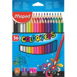 LAPICES DE COLORES MAPED DE MADERA 36 PIEZAS CARTON