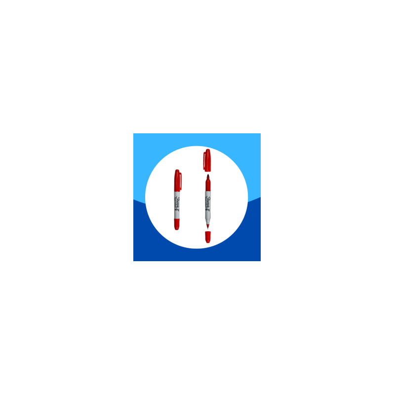 PLUMIN PERMANENTE SHARPIE TWIN TIP ROJO DOBLE PUNTA