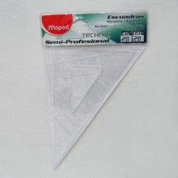 JUEGO DE ESCUADRA 28CMS S/GRADUACION SEMI PROFESIONAL MAPPED