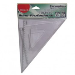 JUEGO DE ESCUADRAS MAPED 30CMS CON GRADUACION SEMI PROFESIONAL