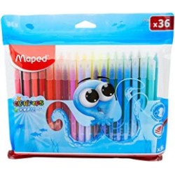 PLUMONES COLOR PEPS OCEAN CON 36 PIEZAS MAPED