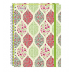 LIBRETA A6 PLUS FLORAL 100H RAYA PRINTAFORM