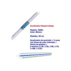 ESCALIMETRO MAPED DE 30CM ESCOLAR COLLEGE