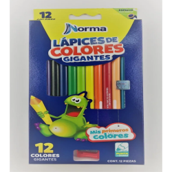 COLORES DE MADERA NORMA TRIANGULAR GIGANTE 12CLS