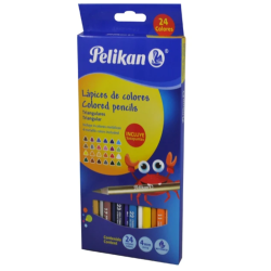 COLORES MADERA PELIKAN TRIANG 24PZ LARGOS