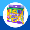 PLUMONES JUMBO TIPS LAVABLES CRAYOLA CON 12 COLORES