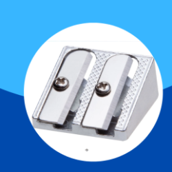 SACAPUNTAS METALICO BARRILITO DIAGONAL 2 ENTRADAS