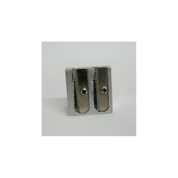 SACAPUNTAS METALICO BARRILITO DIAGONAL 2 ENTRADAS