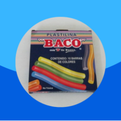 PLASTILINA BACO 10 BARRAS COLORES SURTIDOS