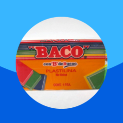 PLASTILINA MARQUETA BACO 140GRS NARANJA