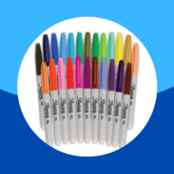 MARCADOR PLUMIN PERMANENTE SHARPIE FINO 24CLS