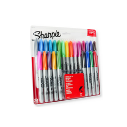 MARCADOR PLUMIN PERMANENTE SHARPIE FINO 24CLS