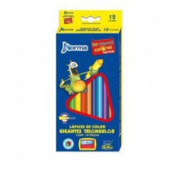 COLORES DE MADERA NORMA TRIANGULARES 12CLS LARGOS