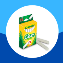 GISES BLANCO CRAYOLA 12PZ COMPRIMIDO