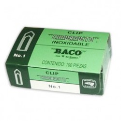 CLIP CUADRADITO No.1 100pz BACO