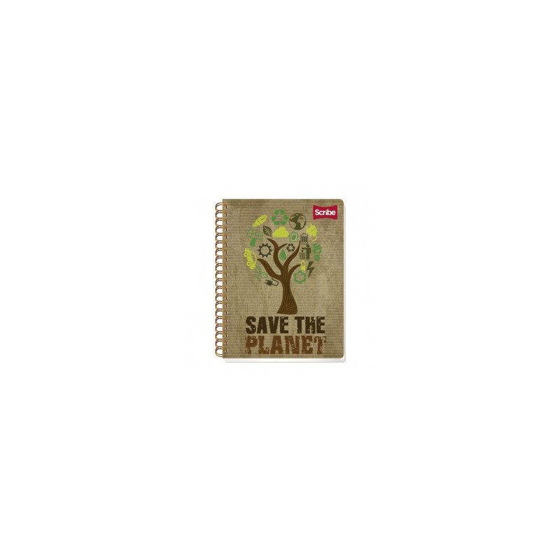 CUADERNO PROF. SCRIBE CUADRO CHICO ESPIRAL DOBLE 100H ECOLOGICO