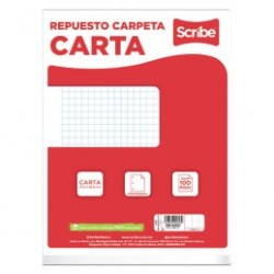 HOJA DE REPUESTO PARA CARPETA CARTA C7MM 100H SCRIBE