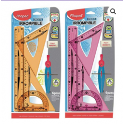 JUEGO DE GEOMETRIA FLEXIBLE IRROMPIBLE MAPED