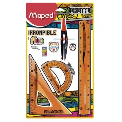 JUEGO DE GEOMETRIA FLEXIBLE IRROMPIBLE MAPED