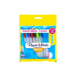 BOLIGRAFO PUNTO MEDIANO KILOMETRICO 100ST PAPER MATE C/10PZ