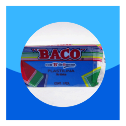 PLASTILINA MARQUETA BACO 140GRS AZUL OBSCURO