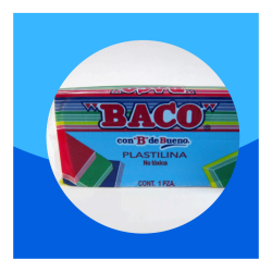 PLASTILINA MARQUETA BACO 140GRS AZUL CLARO
