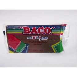 PLASTILINA MARQUETA BACO 140GRS CAFE