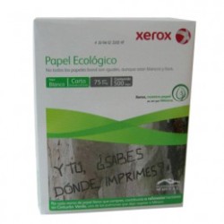 PAPEL BOND XEROX CARTA ECOLOGICO 75GRS PQ C/500HOJAS