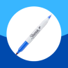 PLUMIN PERMANENTE SHARPIE TWIN TIP AZUL DOBLE PUNTA