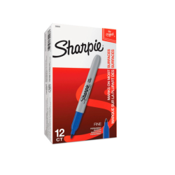 PLUMIN PERMANENTE SHARPIE TWIN TIP AZUL DOBLE PUNTA