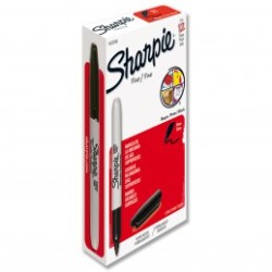 MARCADOR PLUMIN PERMANENTE SHARPIE FINO NEGRO