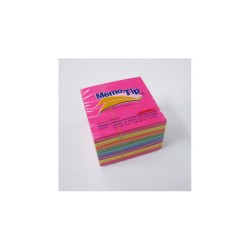 NOTAS ADHESIVAS JANEL MEMOTIP MINICUBO 2X2 NEON C/400H