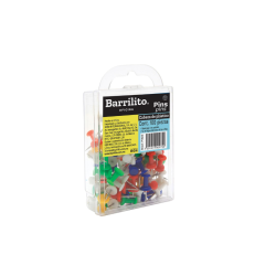 CHINCHETAS PIN BARRILITO COLORES C/100PZ