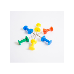 CHINCHETAS PIN BARRILITO COLORES C/100PZ