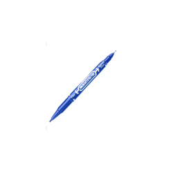 MARCADOR PERMANENTE ZEBRA MCKIE DE DOBLE PUNTA AZUL