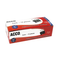 CLIPS SUJETADOCUMENTOS MEDIANO ACCO 1 1/4"32MM
