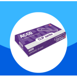 CLIP JUMBO NIQUELADO ACCO 100PZ