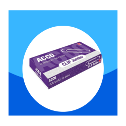 CLIP JUMBO NIQUELADO ACCO 100PZ