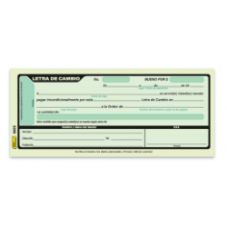 LETRA DE CAMBIO 50HOJAS 9X21.5 PRINTAFORM