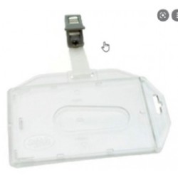 GAFETE PLASTICO SABLON 6X9CMS CON BROCHE RETRACTIL